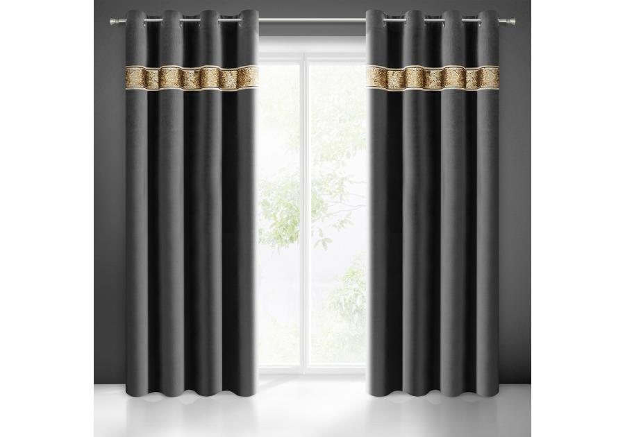 Zdjęcie: Zasłona gotowa Bueno 140 x 250 cm czarny EUROFIRANY