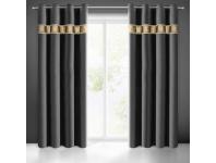 Zdjęcie: Zasłona gotowa Bueno 140 x 250 cm czarny EUROFIRANY