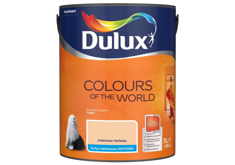 Zdjęcie: Farba do wnętrz Kolory Świata 5 L imbirowa herbata DULUX