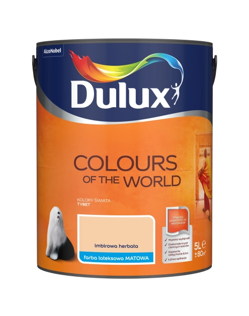 Zdjęcie: Farba do wnętrz Kolory Świata 5 L imbirowa herbata DULUX
