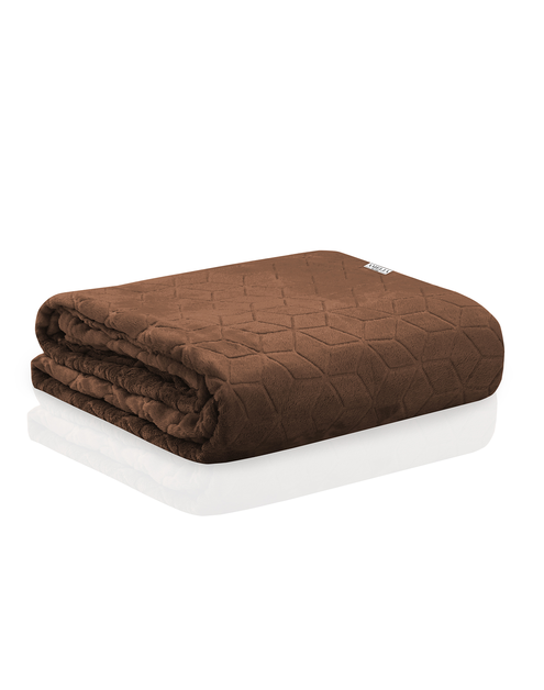 Zdjęcie: Koc Nessa brown 220x240 cm AMELIA HOME