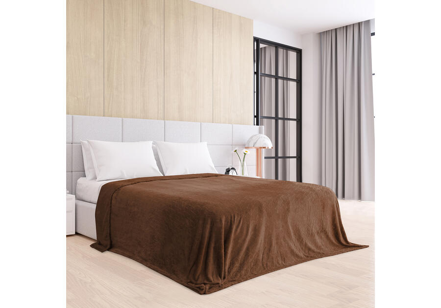 Zdjęcie: Koc Nessa brown 220x240 cm AMELIA HOME