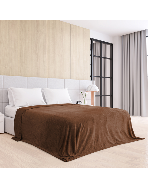 Zdjęcie: Koc Nessa brown 220x240 cm AMELIA HOME