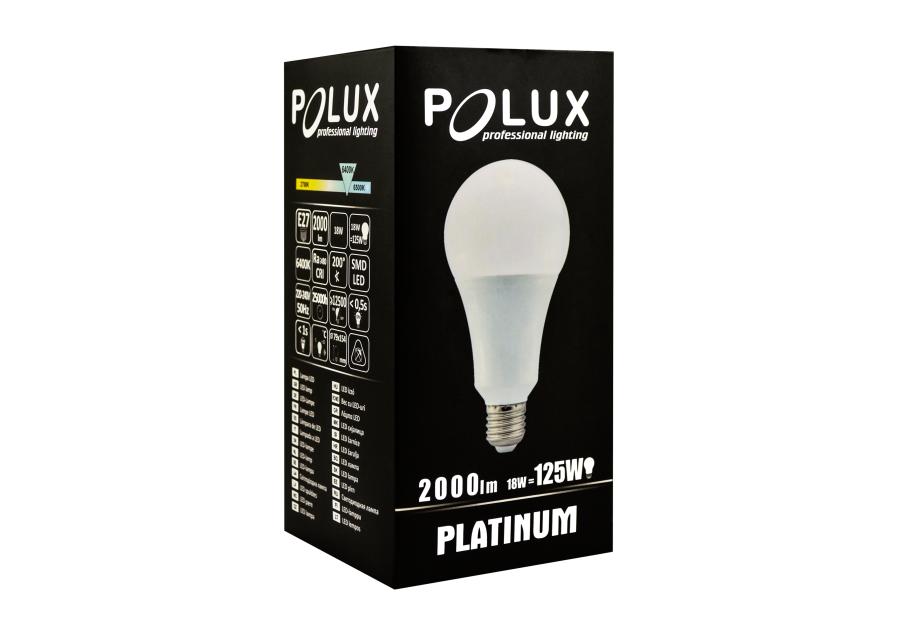 Zdjęcie: Żarówka LED A80 E27 18 W 2000 lm pc+aluminium POLUX