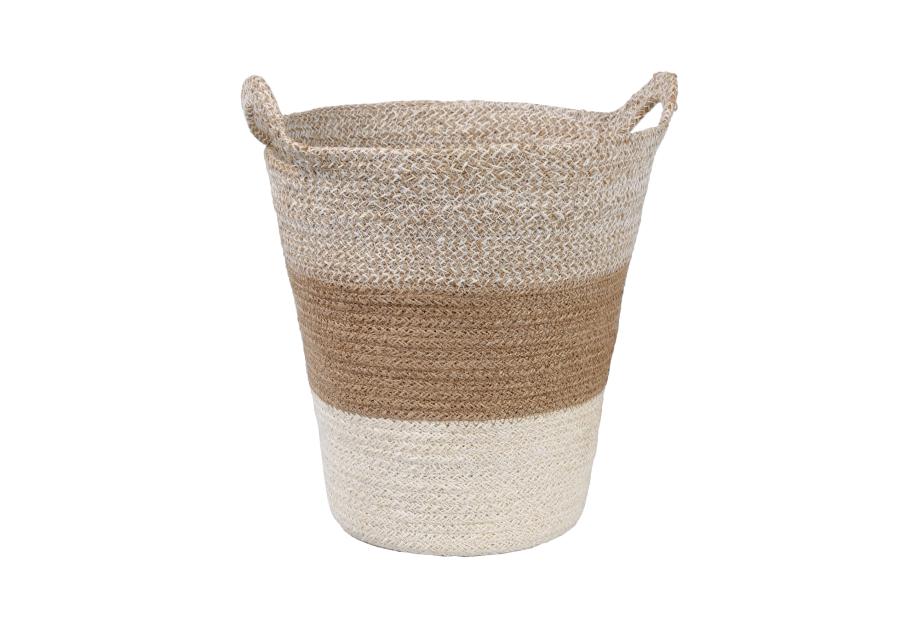 Zdjęcie: Kosz jutowy z uchwytami trójkolorowymi 28x28x27/32 cm TIN TOURS