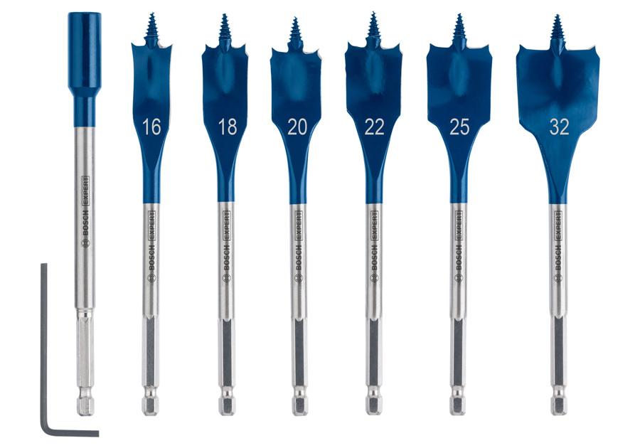 Zdjęcie: Zestaw wierteł płaskich Expert Self Cut Speed 7 sztuk BOSCH