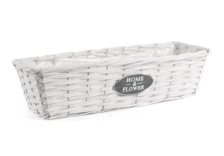 Zdjęcie: Balkonówka doniczka biała 46x16x12 cm TIN TOURS