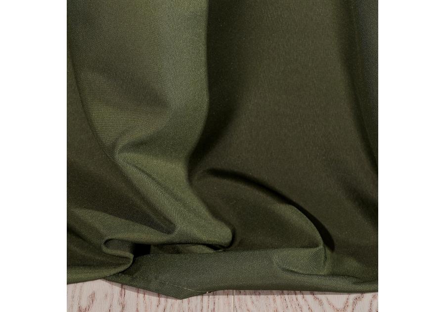 Zdjęcie: Zasłona Mirona 140x250 cm ciemnozielona na przelotkach EUROFIRANY