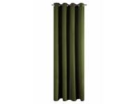 Zdjęcie: Zasłona Mirona 140x250 cm ciemnozielona na przelotkach EUROFIRANY