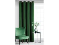 Zdjęcie: Zasłona Mirona 140x250 cm ciemnozielona na przelotkach EUROFIRANY