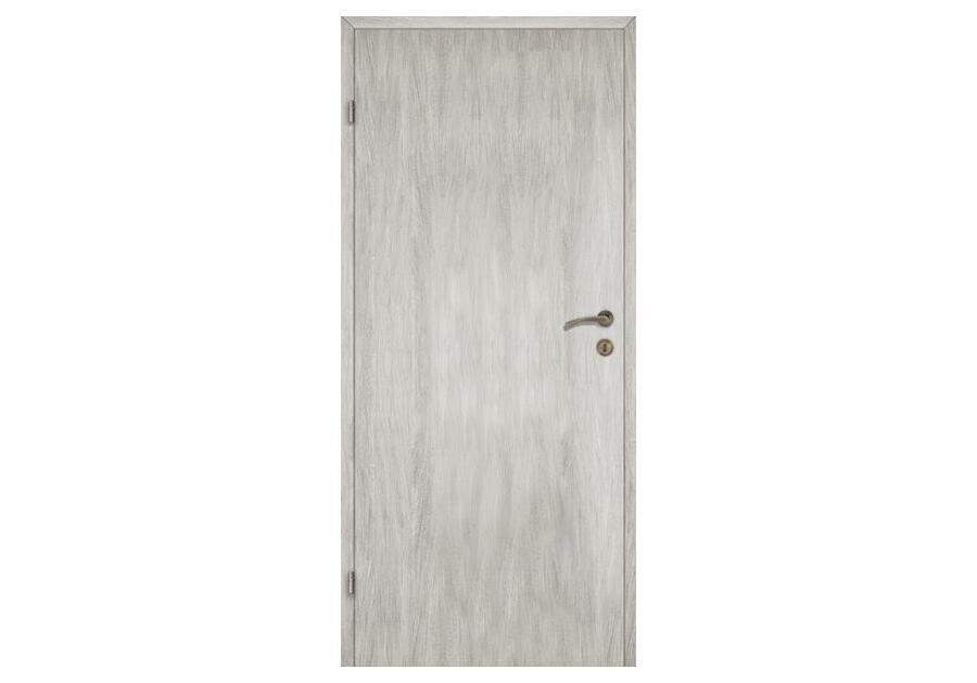 Zdjęcie: Drzwi wewnętrzne pełne 80 cm lewe dąb srebrny lakierowany VOSTER