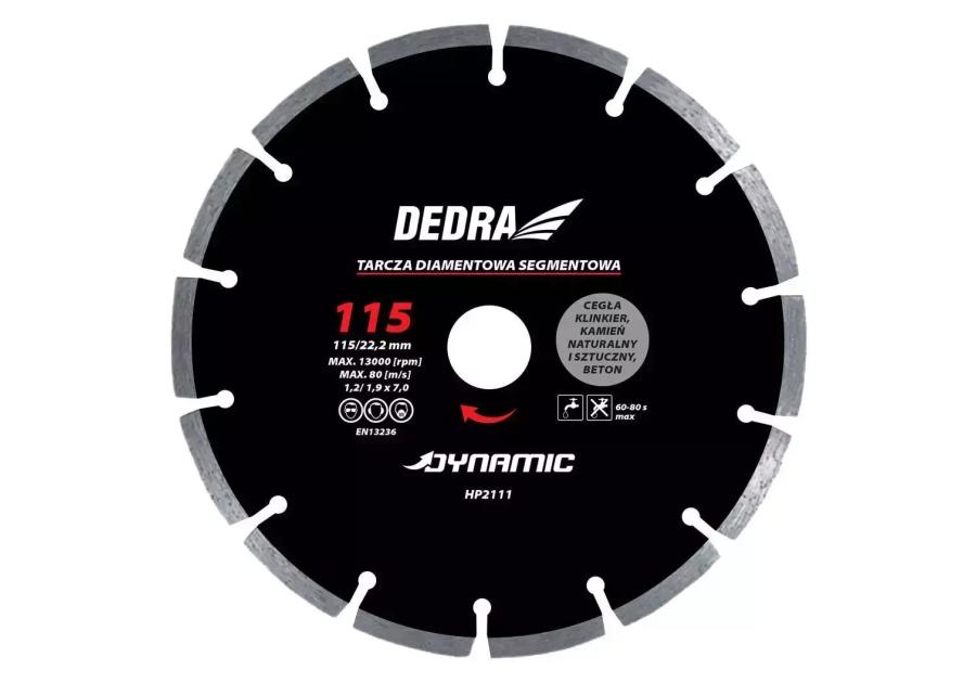 Zdjęcie: Tarcza segmentowa 115 mm/22,2 mm Dyna DEDRA