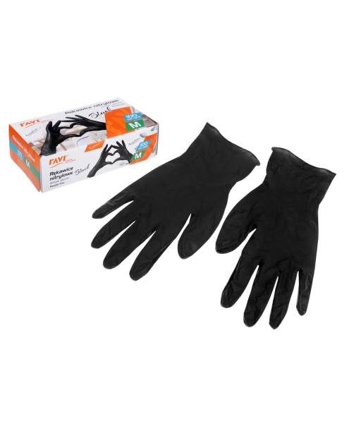 Zdjęcie: Rękawice nitrylowe Black 100 sztuk M 10920 RAVI