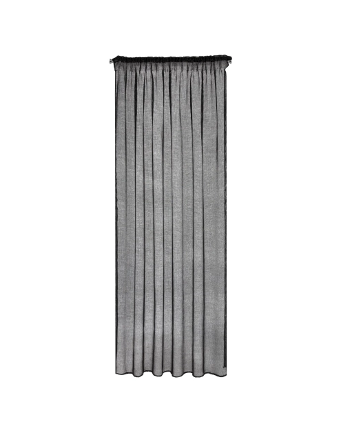 Zdjęcie: Firana gotowa Celine na taśmie 140x270 cm czarny EUROFIRANY