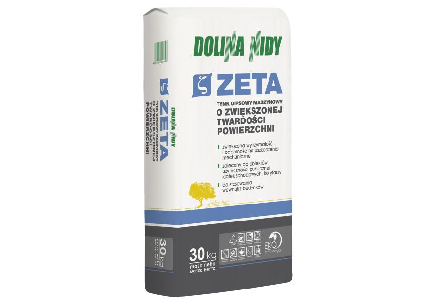 Zdjęcie: Tynk gipsowy Zeta maszynowy o zwiększonej twardości 30 kg DOLINA NIDY