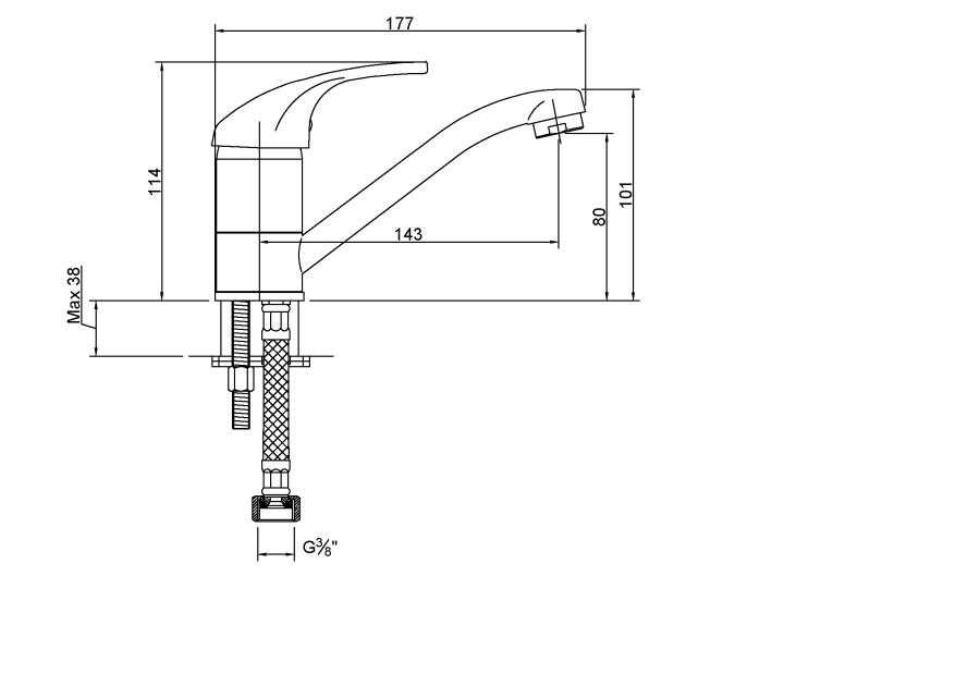 Zdjęcie: Bateria umywalkowa Mitris chrom INVENA