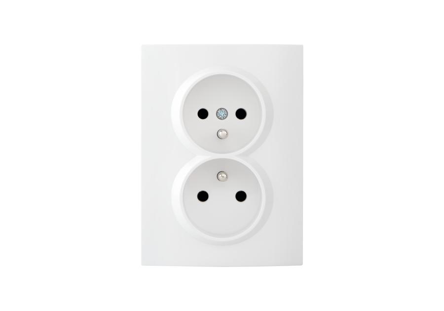 Zdjęcie: Gniazdo podwójne francuskie Logi 02-1260-102 MOWION