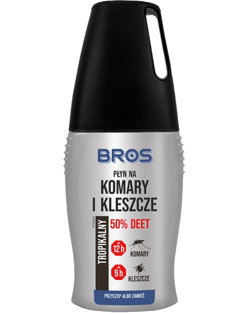 Zdjęcie: Płyn na komary i kleszcze 50% Deet 50 ml BROS