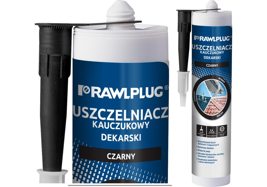 Zdjęcie: Uszczelniacz dekarski kauczukowy R-SL-DEK czarny 300 ml RAWLPLUG