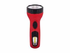 Akumulatorowa latarka LED Traper 1 W + 3 W  czerwony/czarny STRUHM