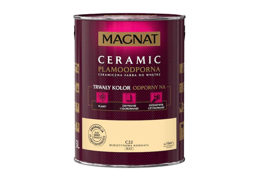 Zdjęcie: Farba ceramiczna 5 L bursztynowa komnata MAGNAT CERAMIC