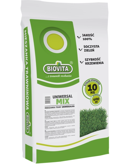 Zdjęcie: Mieszanka nasion traw uniwersalmix 10 kg BIOVITA