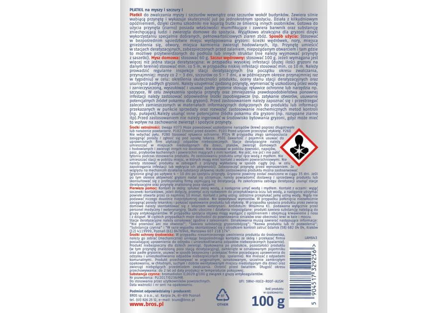 Zdjęcie: Płatki na myszy i szczury 100 g BROS