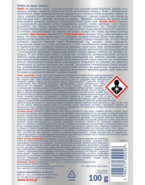 Zdjęcie: Płatki na myszy i szczury 100 g BROS