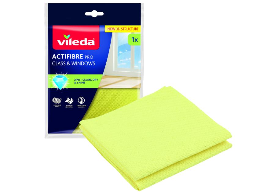 Zdjęcie: Ściereczka Actifibre Pro do szkła i okien 1 sztuka VILEDA