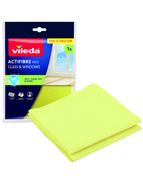 Zdjęcie: Ściereczka Actifibre Pro do szkła i okien 1 sztuka VILEDA