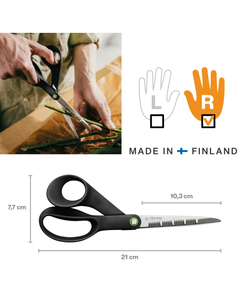 Zdjęcie: Nożyczki ogrodowe ząbkowane FF 21 cm FISKARS