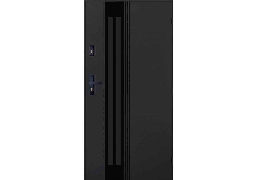 Zdjęcie: Drzwi zewnętrzne santorini antracyt 90l komplet PANTOR