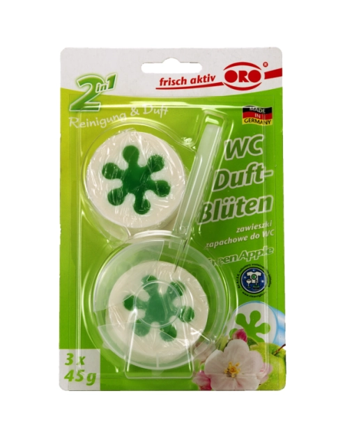 Zdjęcie: Krążki zapachowe WC Green Apple ORO
