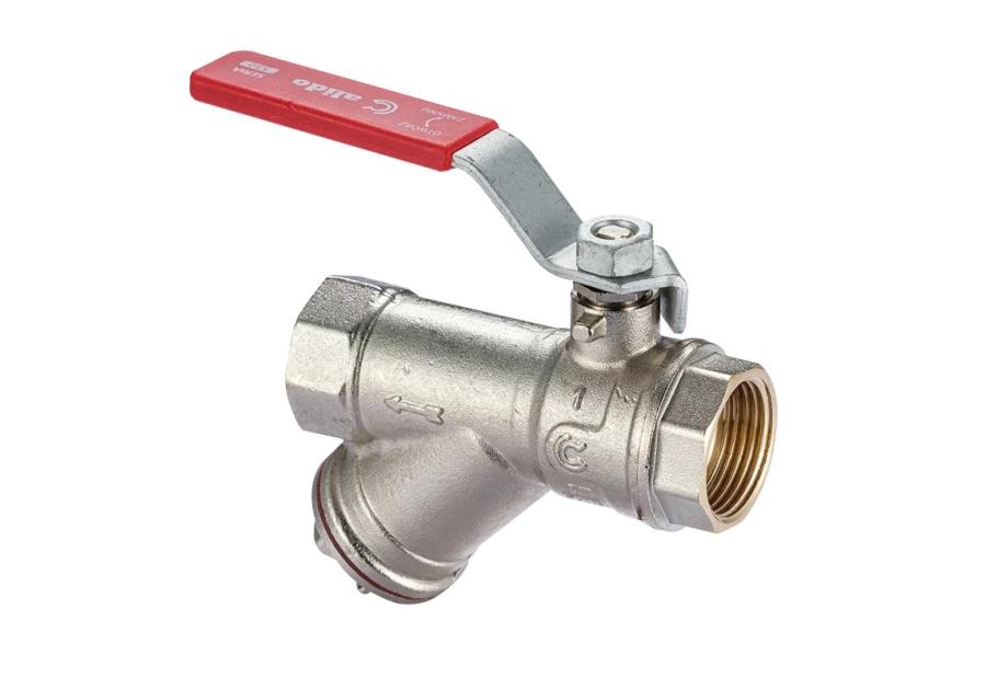 Zdjęcie: Zawór kulowy S30 W/W 1/2" z filtrem magnetycznym i rączką CALIDO