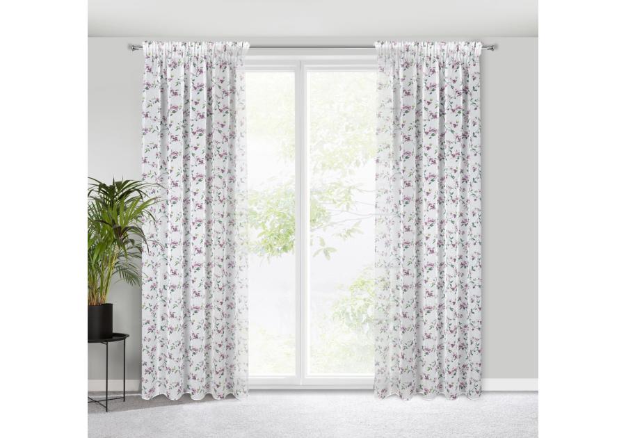 Zdjęcie: Zasłona gotowa Dina na taśmie 140x270 cm biały EUROFIRANY