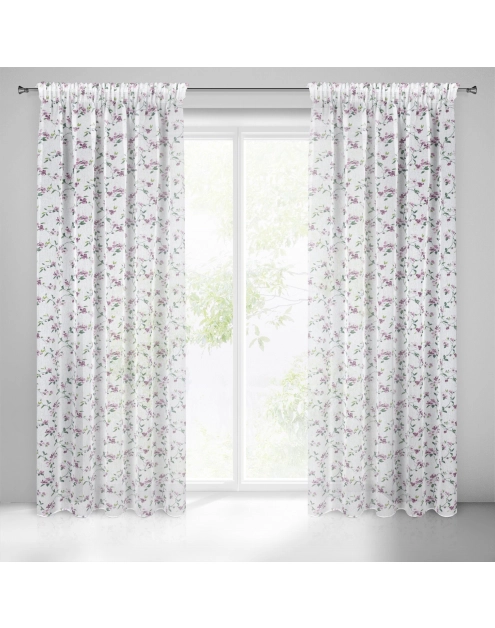 Zdjęcie: Zasłona gotowa Dina na taśmie 140x270 cm biały EUROFIRANY