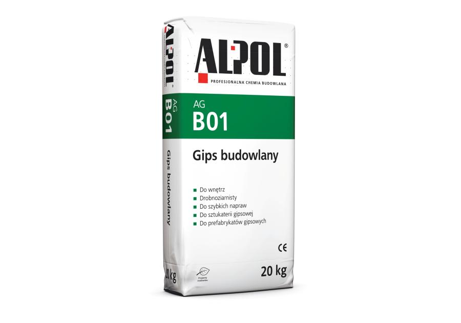 Zdjęcie: Gips biudowlany mielony 20 kg AGB01 ALPOL