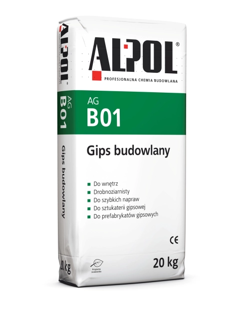 Zdjęcie: Gips biudowlany mielony 20 kg AGB01 ALPOL
