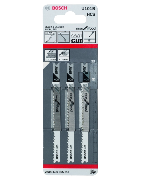 Zdjęcie: Brzeszczot do drewna U101B - 3 szt. BOSCH