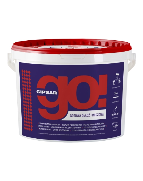 Zdjęcie: Gładź gotowa finiszowa Gipsar Go 18 kg  ATLAS