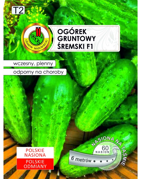 Zdjęcie: Ogórek gruntowy Śremski F1 nasiona na taśmie 6 m PNOS