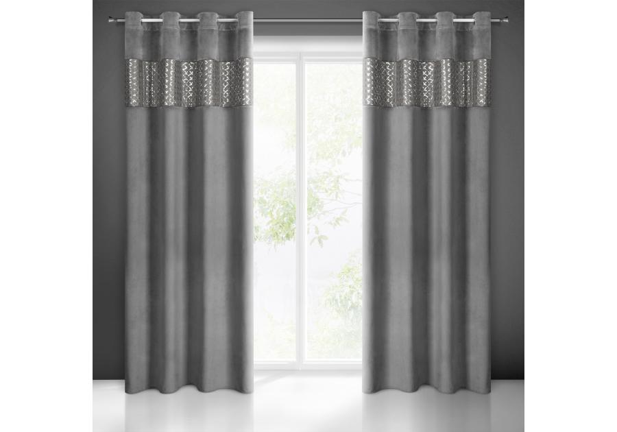 Zdjęcie: Zasłona gotowa Margot 140 x 250 cm grafitowy EUROFIRANY