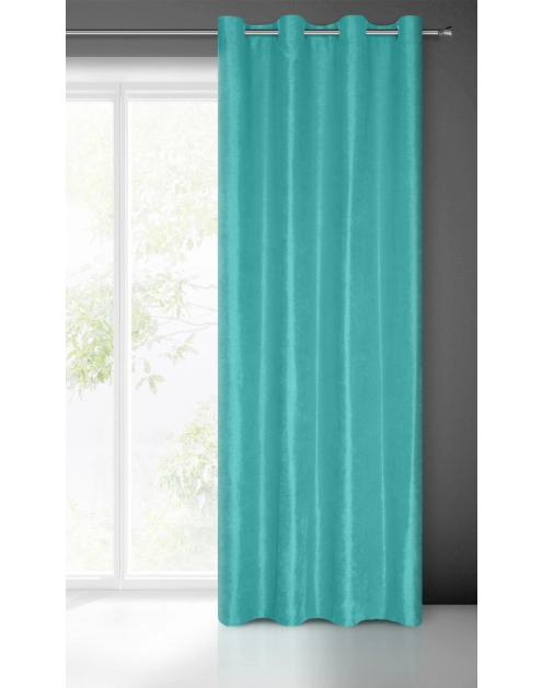 Zdjęcie: Zasłona gotowa Ada 140x250 cm turkusowy EUROFIRANY
