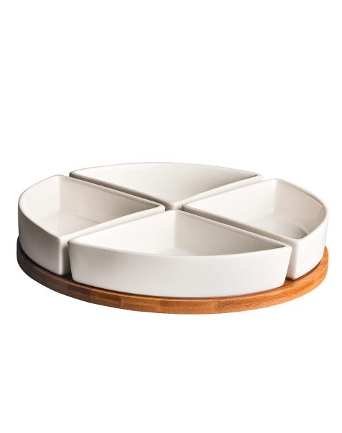 Zdjęcie: Zestaw 4 naczyń Regular na podstawie bambusowej 25,5 cm ALTOM DESIGN