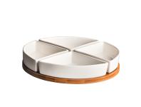 Zdjęcie: Zestaw 4 naczyń Regular na podstawie bambusowej 25,5 cm ALTOM DESIGN