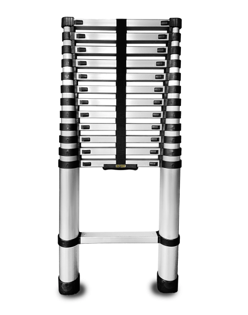 Zdjęcie: Drabina aluminiowa teleskopowa 3,8 m Home 13 szczebli 125 kg DRABEST