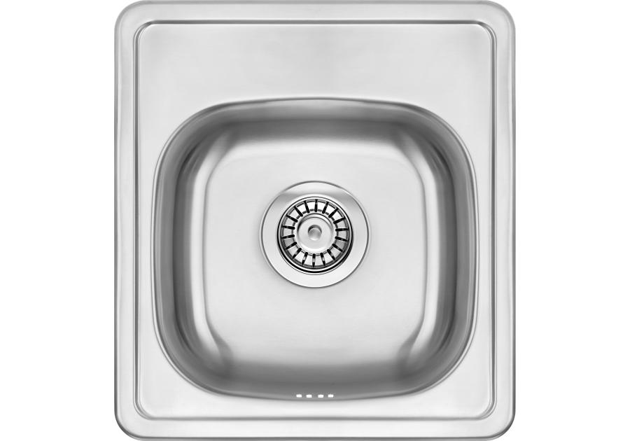 Zdjęcie: Zlewozmywak Mercato satyna szczotkowana 1K B/O 410x440x165, 3,5" + osprzęt DEANTE