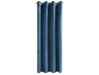 Zdjęcie: Zasłona z welwetu 135x250 cm na przelotkach granatowa EUROFIRANY