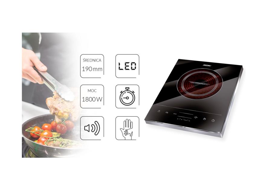 Zdjęcie: Kuchenka elektryczna 1-palnikowa indukcyjna MKE-06 MPM