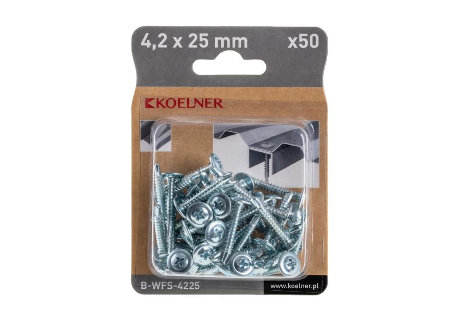 Zdjęcie: Wkręt do cienkich blach i drewna 4,2x25 mm 50 szt. KOELNER